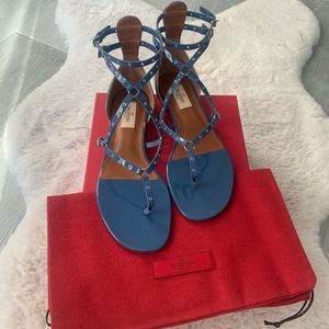 Valentino love latch eyelet embellished sandals